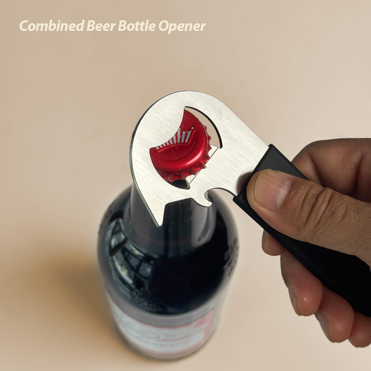 Magnetic 2-IN-1 Ring-Pull Can Opener, Beer Bottle Opener, Manual Can Opener Easy for Seniors, Pet Food, Cat Cans, Beer, Gadgets for People with Arthritis, kitchen gadgets, 2-Pack