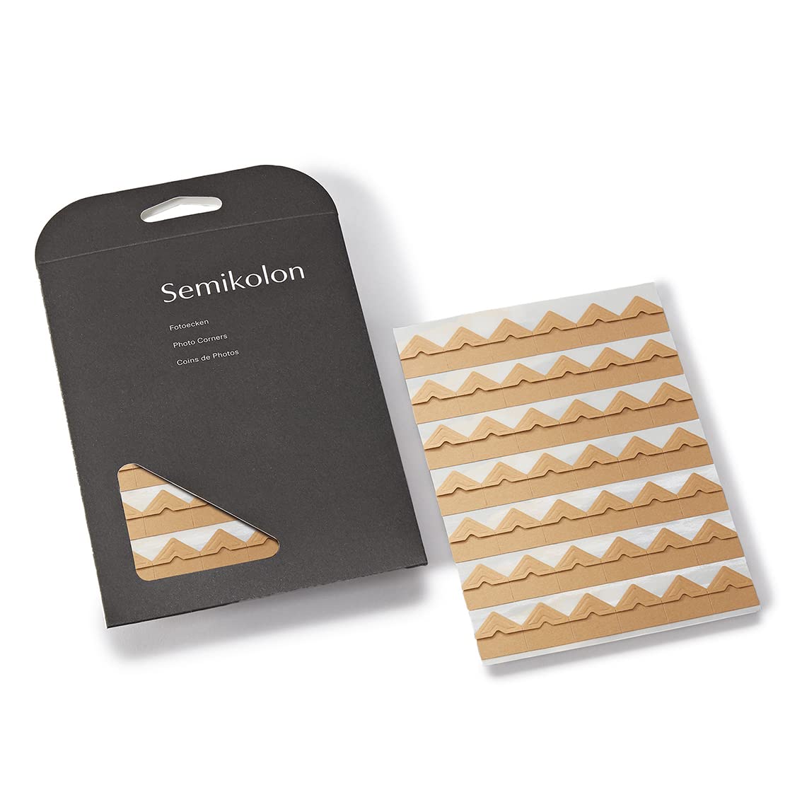 Semikolon - Self-Adhesive Photo Corners for Albums, 252 Pieces, Brown