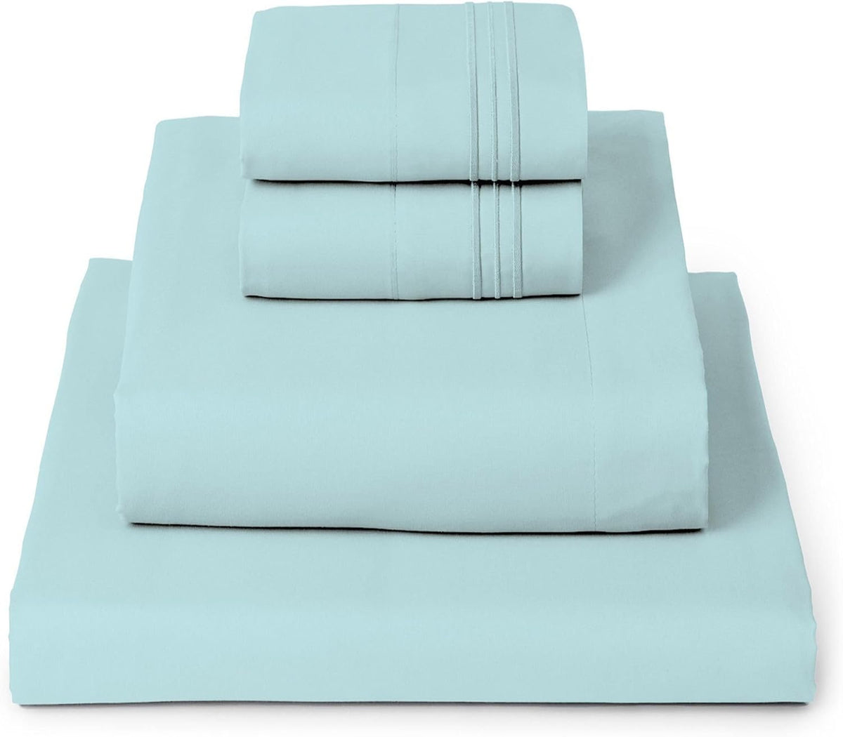 Mellanni Queen Sheets Set - 4 PC Luxury Bedding Collection | Extra Soft, Cooling, Wrinkle-Resistant (Aqua)