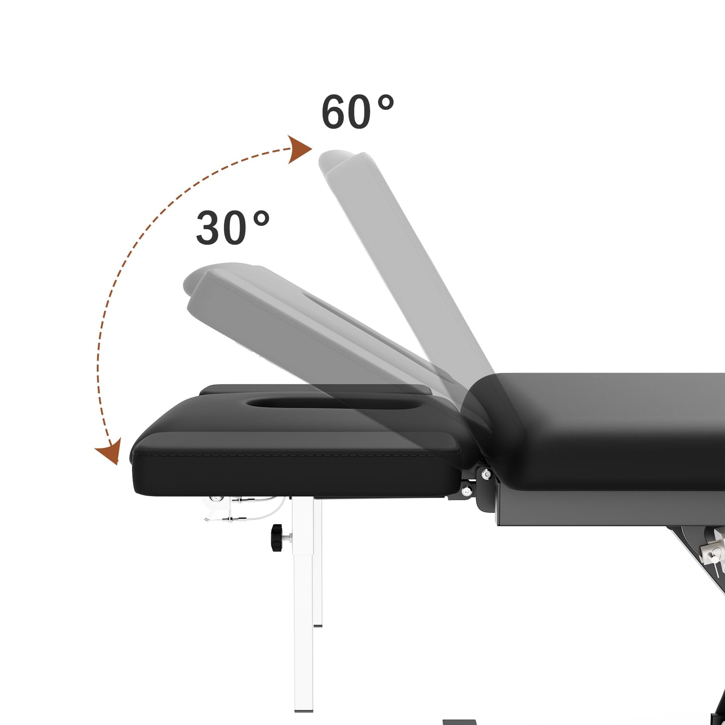 Dolonm 2 Motors Electric Massage Table, Hydraulic Electric Lift Adjustable Waist and Height Lifting Functions for Treatment, Physical Therapy, Spinal Massage, Facial Spa, Waxing, Tattooing - Black