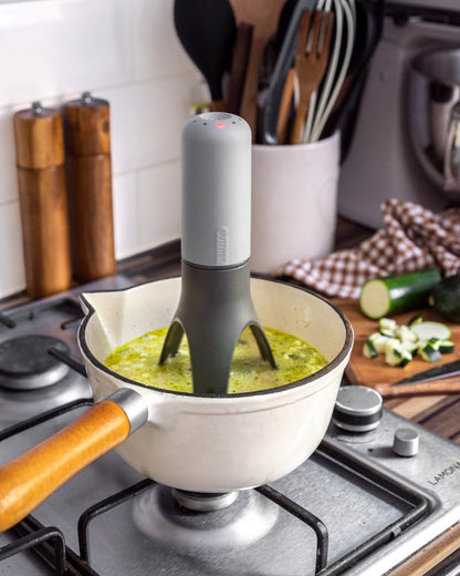 Uutensil Stirr+Timer Unique USB Rechargeable Automaitc Pan Stirrer with Timer - with Cable and Cradle - Teal