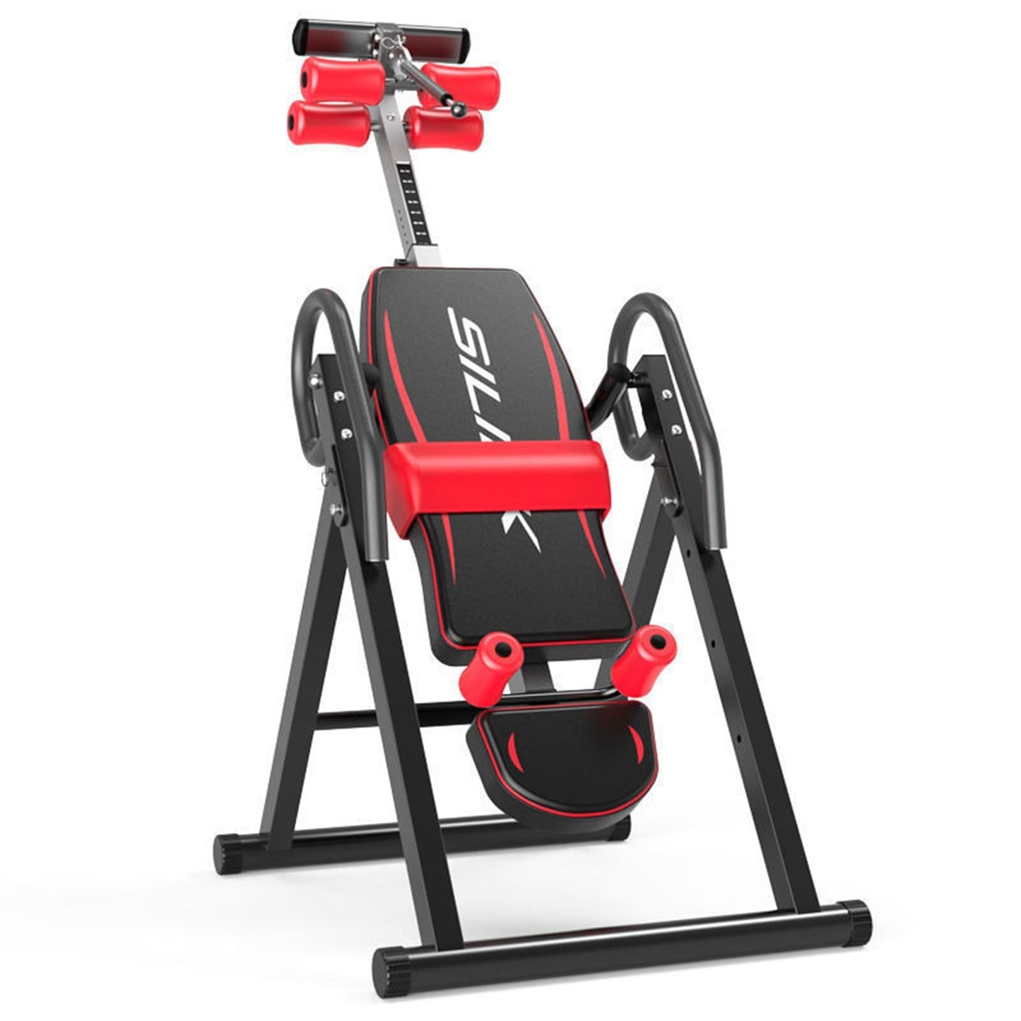 RIEJIN Gravity Heavy Duty Inversion Table with Headrest & Adjustable Protective Belt Back Stretcher Machine for Pain Relief Therapy