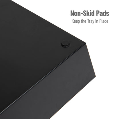 Mind Reader Snack Tray, Countertop Organizer, Snack Tray, Pantry, Breakroom, Kitchen, Black
