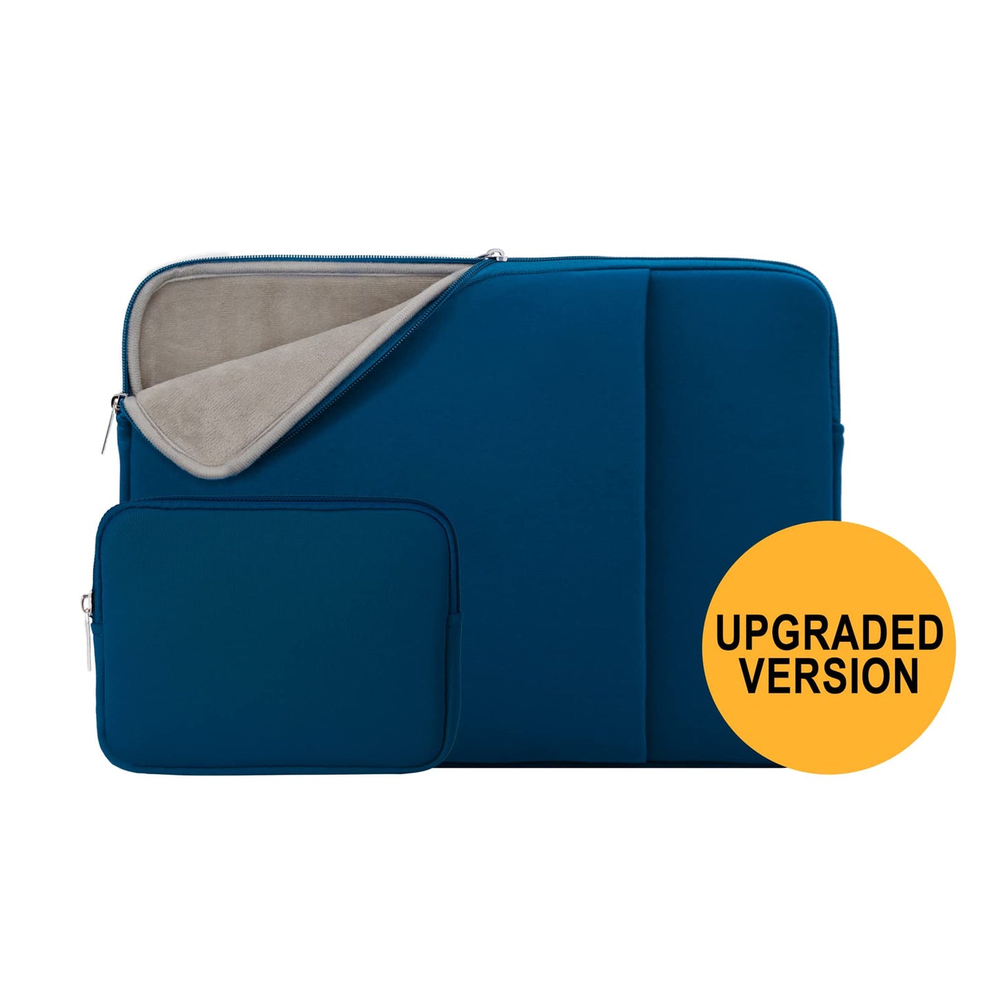 RAINYEAR 13 Inch Laptop Sleeve Compatible 13.3" MacBook Air/Pro M1 M2 M3 M4 A3240 A3113 A2681 A2337 A1932 A2179 A2338 A1706 A1708 Case Bag with Front Pocket Accessories Pouch (Red, Upgraded Version)