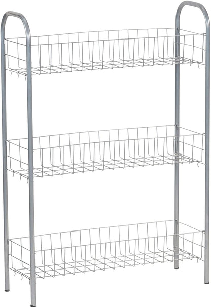 3 Household Essentials Slim Storage Cart, Shelf Storage Cart with Wheels, Perfect for Laundry Rooms, Bathrooms