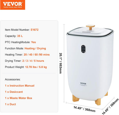 VEVOR Towel Warmers for Bathroom, Towel Warmer Bucket Auto Shut Off for Spa Fits up to 3 Oversized Towels, Blankets, Clothes, Bathrobes, PJ's and More