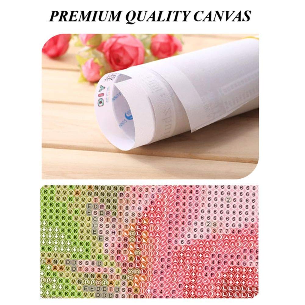 SUKIMI 5D DIY Diamond Art Painting 16x16 inches Round Drill Rhinestone Embroidery for Wall Decoration