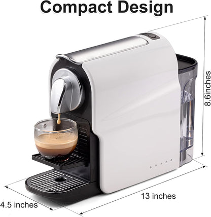 Beanglass Espresso Pod Machine - High Pressure 20 Bar Coffee Maker | 22oz Water Tank & Adjustable Tray