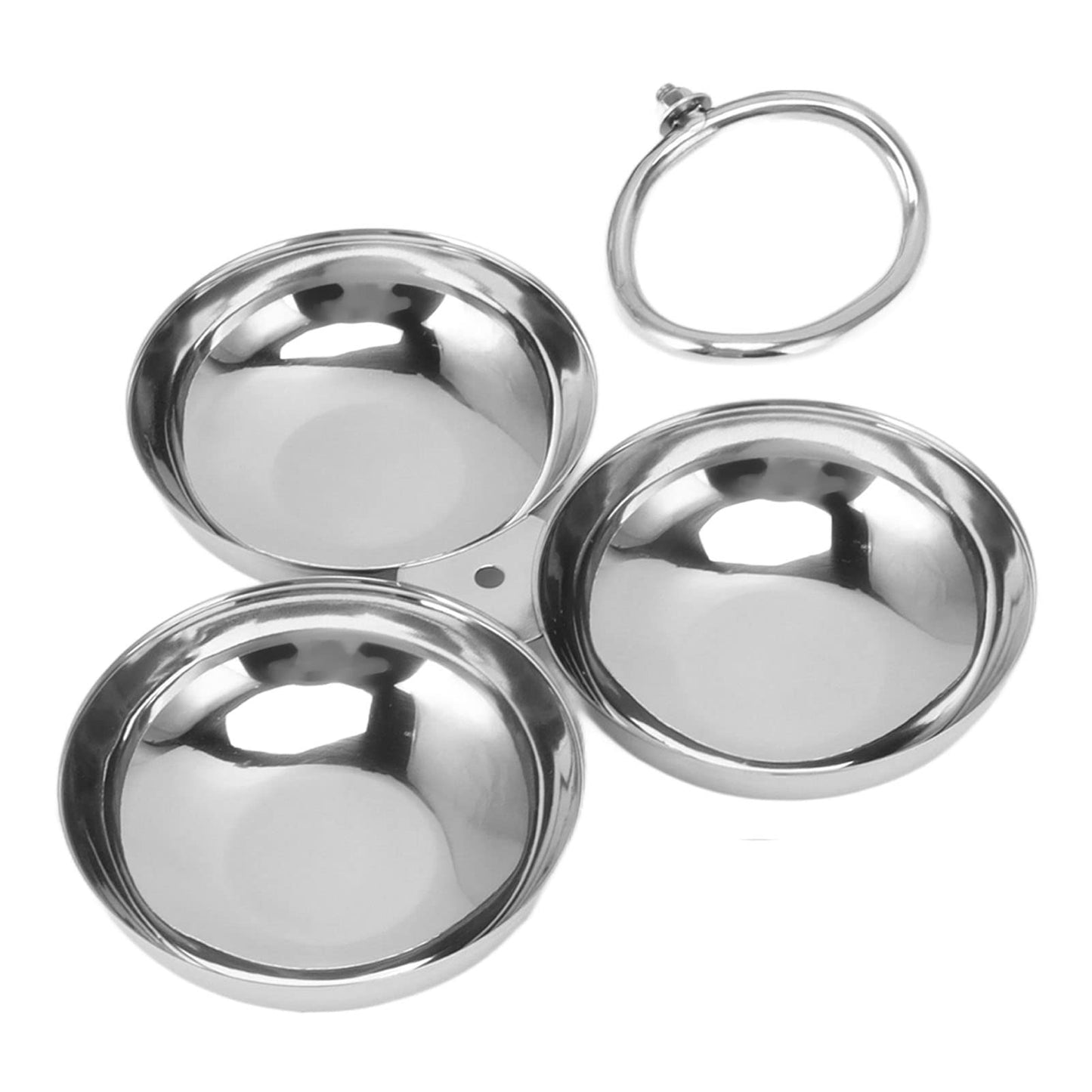 Fdit Snack Bowl Fruit Plate, 3 in 1 Portable 304 Stainless Steel Snack Plate for Candy for Home for Barbecue for Fruit (12)