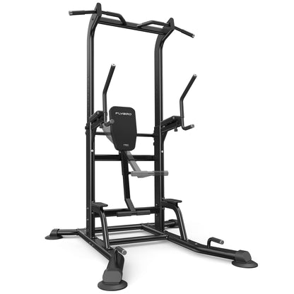 FLYBIRD PT6 Heavy Duty Power Tower with Assisted Leg Raise, Multi-Function Pull Up Bar & Dip Station for Core and Ab Training, Home Gym Equipment, 800 LBS Capacity | FED Fitness