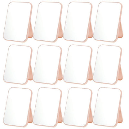 Rainmae 12 Pcs Spa Party Mirrors Spa Party Supplies for Girls, Pink Sleepover Accessory Favors Makeup Mirror for Sleepover Slumber Birthday Favors Gift