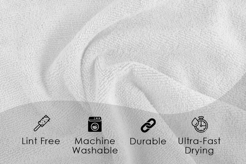 Avalon Towels Microfiber Cleaning Cloths (Value Pack of 48) - Size 16 x 16 Inches, Highly Absorbent Cleaning Rags, Lint Free, Reusable and Washable, Microfiber Towels for Cars