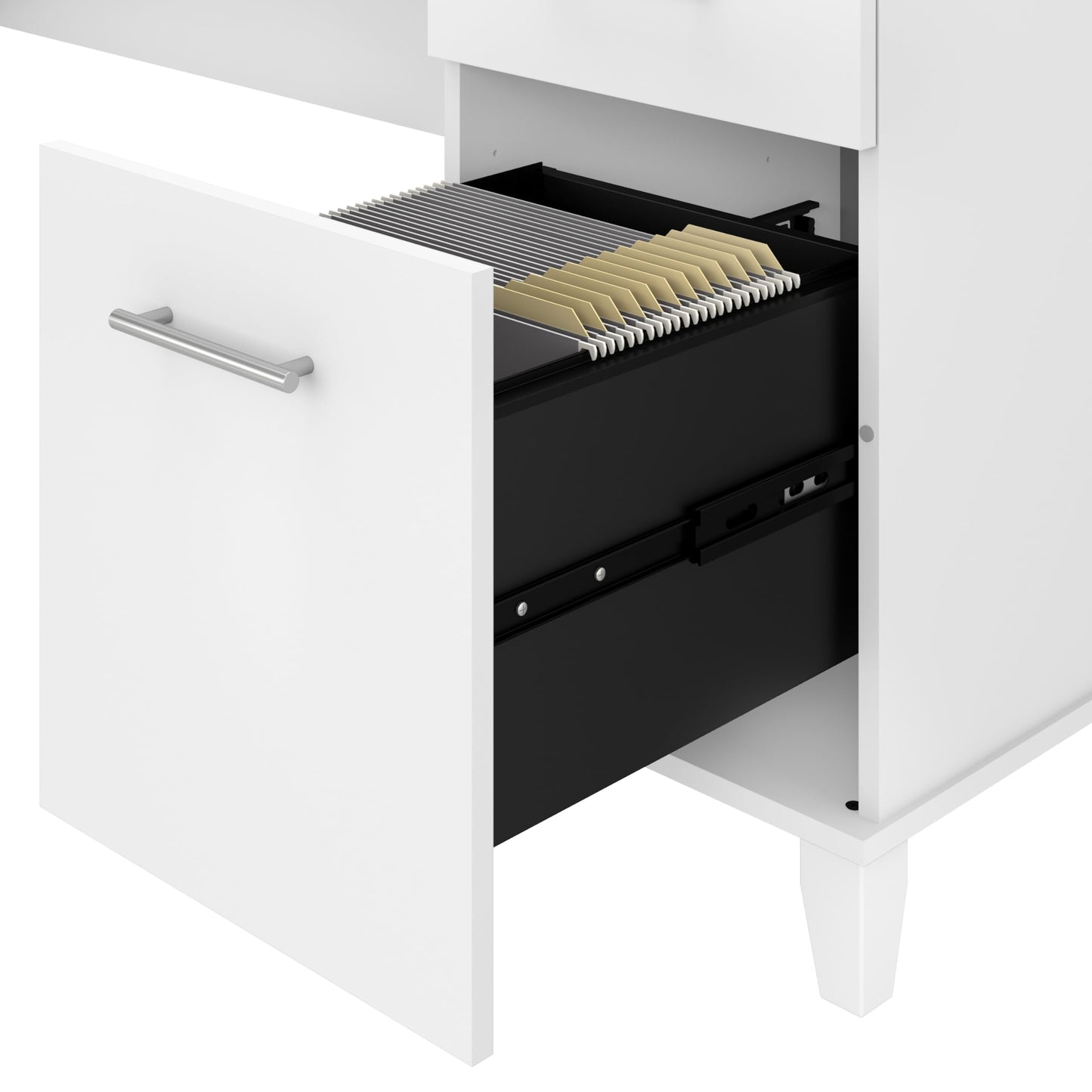 Bush Furniture Somerset 72W 3 Position Sit to Stand Adjustable Standing L Shaped Desk in White, Ergonomic Corner Computer Office Table