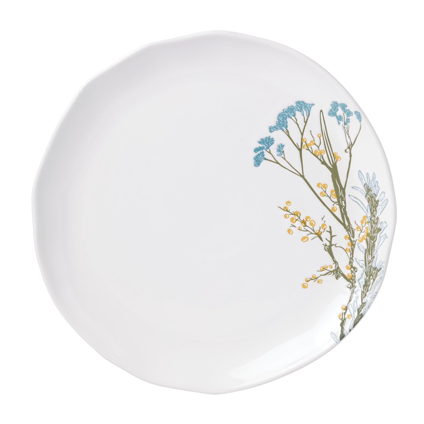Lenox Dinnerware Sets, Wildflowers 16-Piece Dinnerware Set, Service For 4, Stoneware Material, Dishwasher Safe, Microwave Safe, Bowls, Plates And Bowls, Dinner Dishes, Includes Mugs (White, 16 Piece)