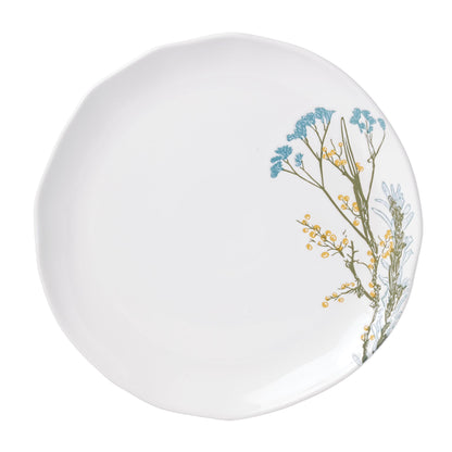 Lenox Dinnerware Sets, Wildflowers 16-Piece Dinnerware Set, Service For 4, Stoneware Material, Dishwasher Safe, Microwave Safe, Bowls, Plates And Bowls, Dinner Dishes, Includes Mugs (White, 16 Piece)