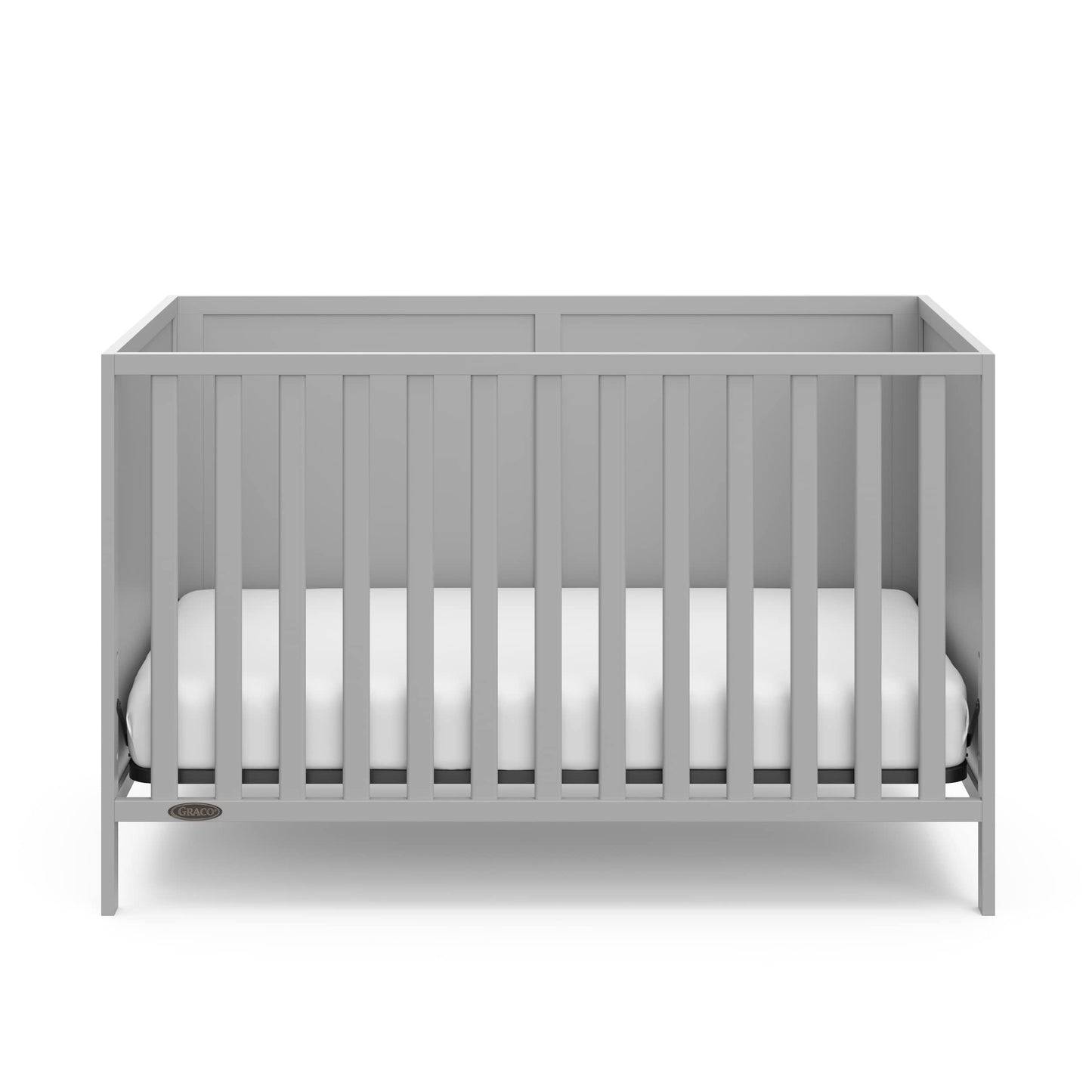 Graco Theo Crib and Mattress Nursery Essentials Pack (Pebble Gray) – GREENGUARD Gold Certified Baby Crib & Crib Mattress, Cribs with Mattress Included, Convertible Crib, Baby Mattresses for Crib