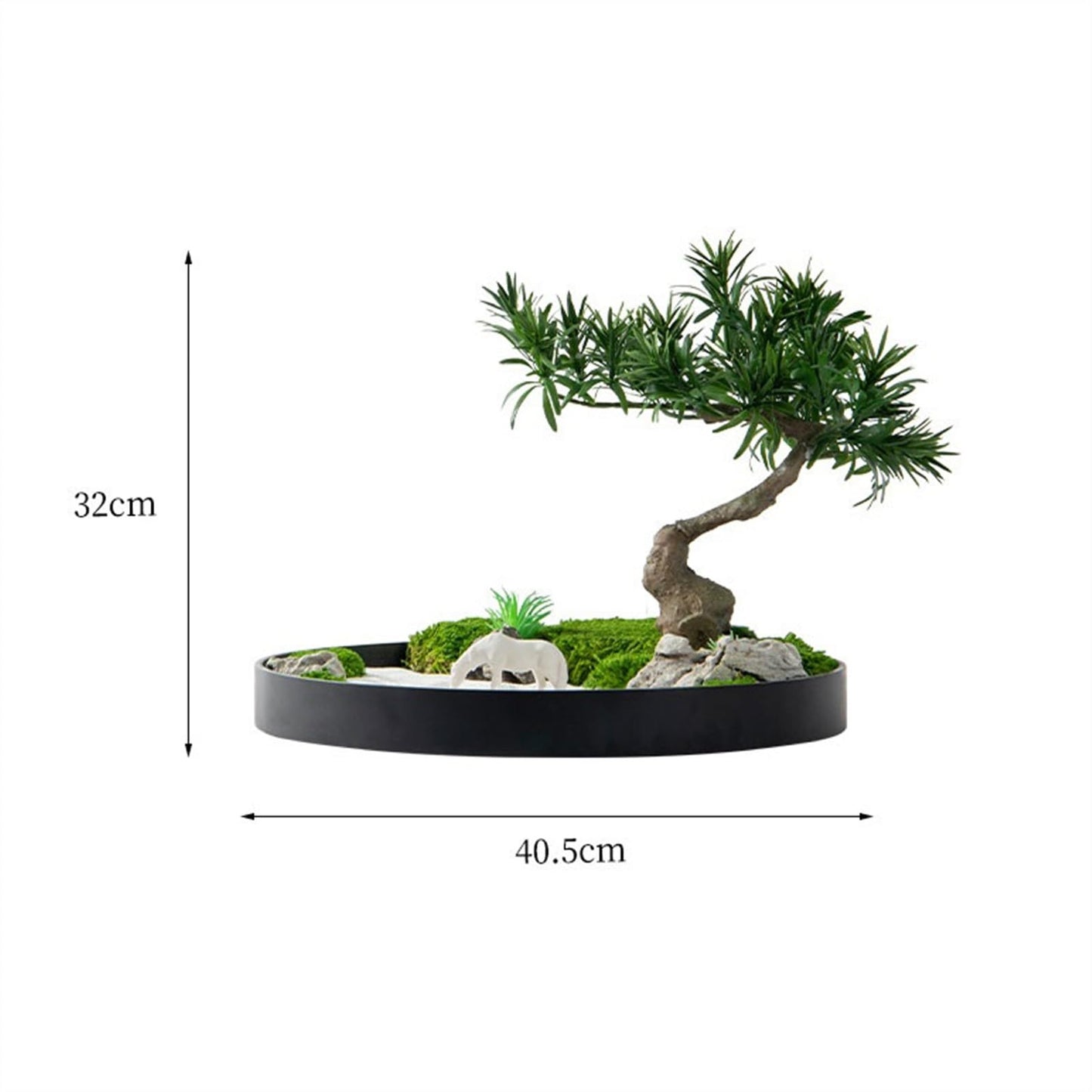 GRFIT Artificial Bonsai Central Round Table with Rotating Decorative Light, Luxury Simulation Flowers for Hotel Table, Tree Ornaments, Greenery Ornaments China Artificial Tree Plant