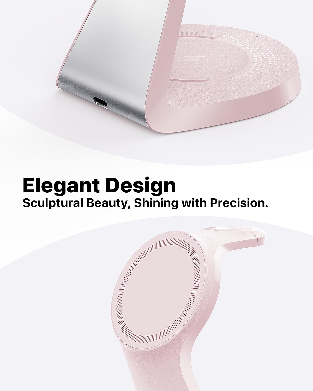 3 in 1 Charging Station for Apple Devices,Mag-Safe Charger Stand Fast Charging,Wireless Charger for iPhone 16/15/14/13/12 Series,& AirPods,& iWatch(USB-C Charger Included)