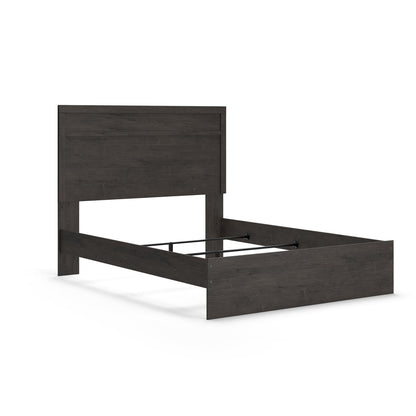 Signature Design by Ashley Belachime Casual Queen Panel Bed with Metal Slats, Foundation or Box Spring Needed, Black
