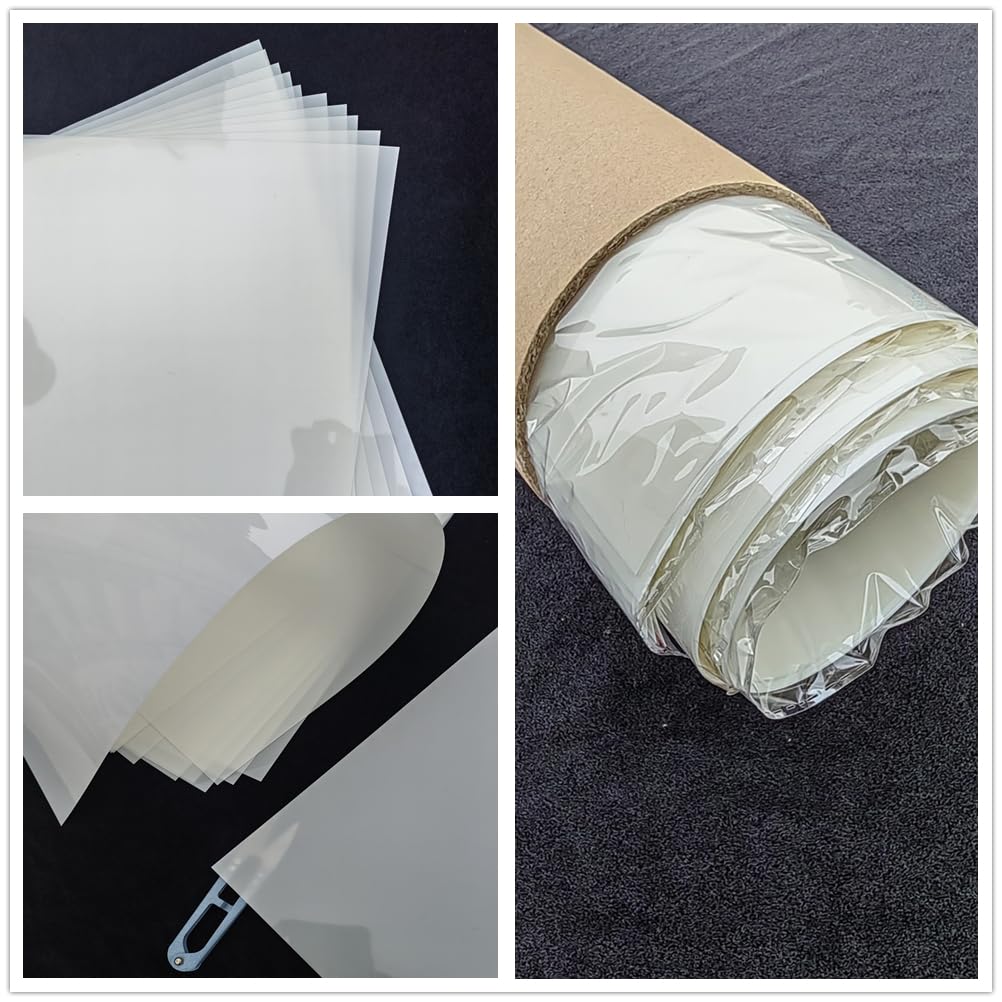 Translucent Blank Mylar Stencil Sheet for Cutting,8 Pack 12" x 24" 10mil/0.25mm Thick .Cutting Machines. Gift, Acetate Template Material,Craft Plastic Sheets