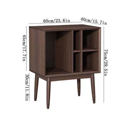 LIAN16PENG CD Rack Retro Vinyl Record Cabinet Magazine Storage Bookcase Wooden Sofa Sideboard Disc Rack