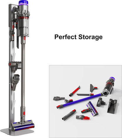 MOOPHY Vacuum Stand Holder Storage Station for Dyson V7 V8 V10 V11 V12 V15, Handheld Cordless Installation Parts