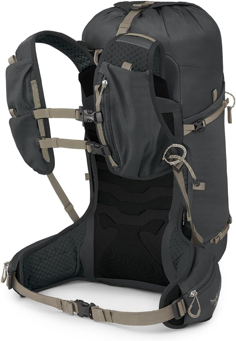 Osprey Tempest Velocity 30L Women's Hiking Backpack, Dark Charcoal/Chiru Tan, WXS/S