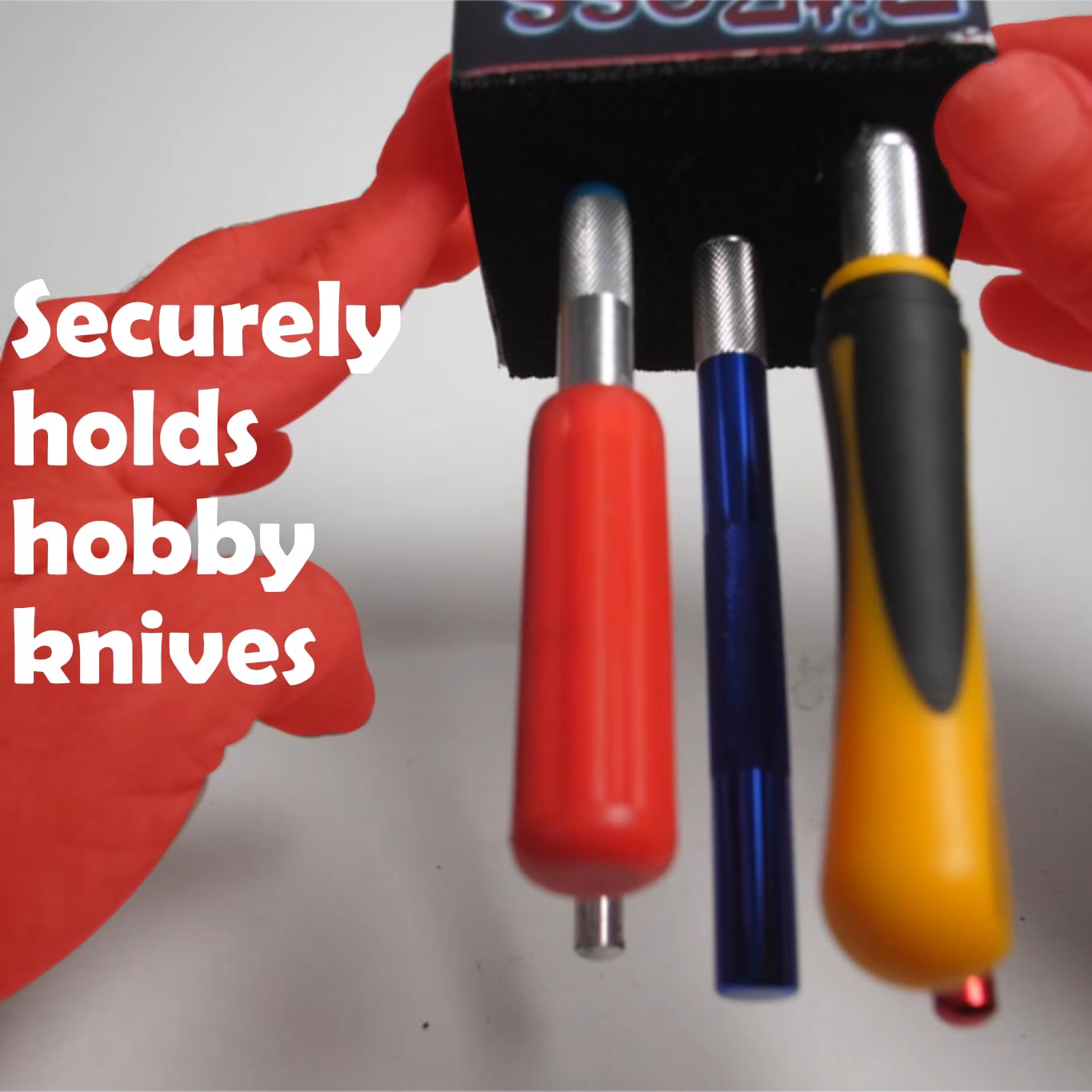 Hobby knife organizer holder for Xacto, precision knives, and scalpels