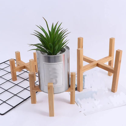 Wood Planter Pot Stand, Detachable Bonsai Pot Holder Display Shelf for Indoor Flower Pot to Protect The Floor