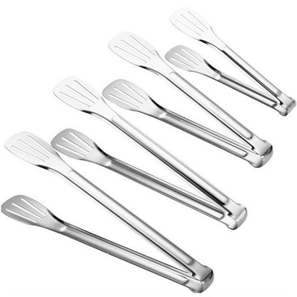2 Pack Kitchen Tongs Stainless Steel Locking Cooking Barbecue Grilling Food Tongs Kitchen Clamps Sturdy High Resistant Heat Tongs (4PC (7inch,9inch,12inch,14inch))