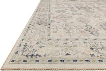 Loloi Hathaway Collection HTH-04 Runner Rug, Beige/Multi, 2'-6" x 7'-6", .25" Thick, Soft, Durable, Modern, Low Pile