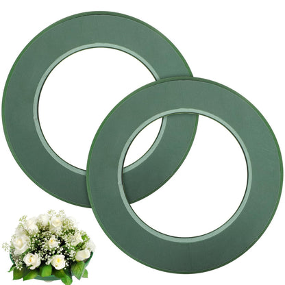 POPETPOP Floral Foam Ring with Suction Cup Wet Green Foam Block for Artificial Flower Arrangements Wedding Car Decoration Supplies DIY Florist Mud for Car Hood and Event Decor 11.8 Inch
