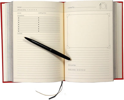 Suck UK Recipe Book to Write In Your Own Recipes | Blank Hardcover Cookbook & Journal for DIY Cooking