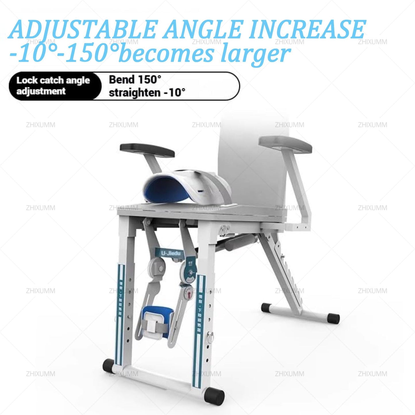 ZHIXUMM Electric Knee Rehabilitation Trainer, Adjustable Leg Stretcher Exerciser, Lower Limb CPM Machine with Remote Control, Adjustable 0-180°Flexion/Extension for Joint Stiffness BothLegs