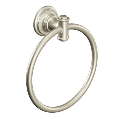 Moen DN9186BN Ellsworth Bathroom Hand -Towel Ring, Brushed Nickel