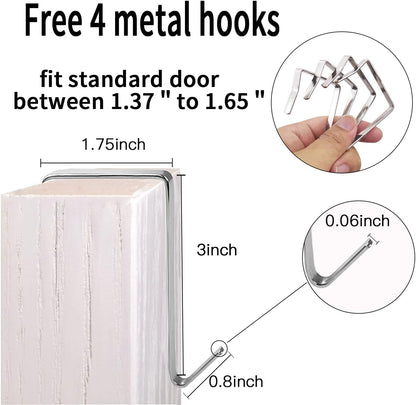 1 Pack 35 Closet 4Hooks, (67.7'' 26.4'') Clear Crystal Pockets Large Hanging Shoe Organizer Over The Door Shoe Rack
