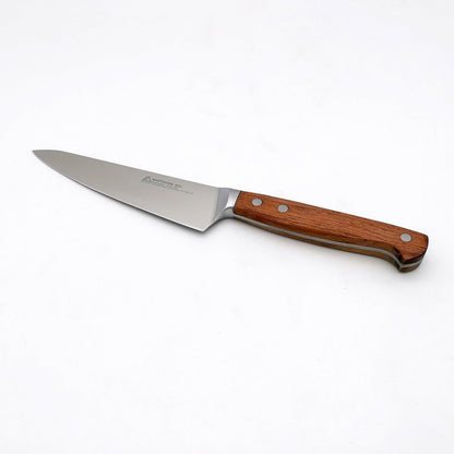 Utility Knife 5.5 Inch, MATTSTONE HILL Small Kitchen Knife, Compact Chef Knife, German Steel, Wood Handle