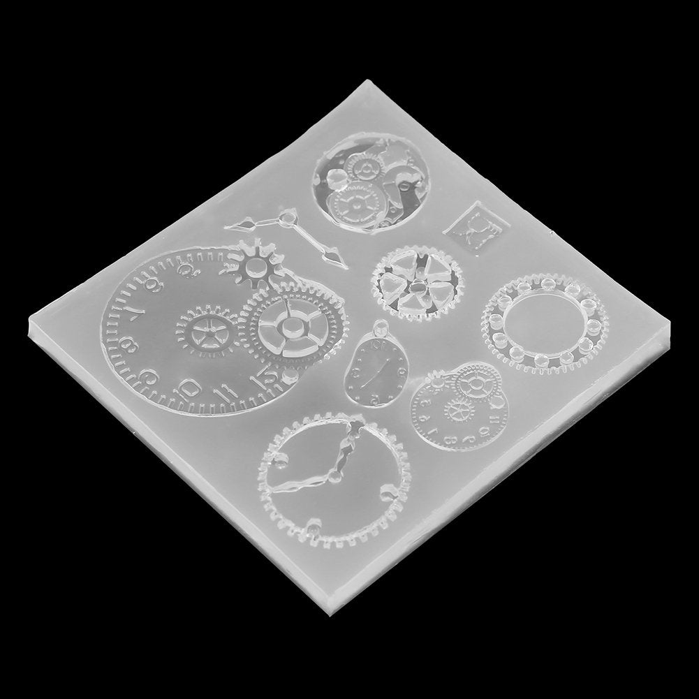 Gear Silicone Mold, 4pcs/set Gear Shape 3D Candy Chocolate Cake Fondant Silicone Mold Cake Decoration Fondant Mold for DIY Resin Jewelry Pendant Decortion Party Supply