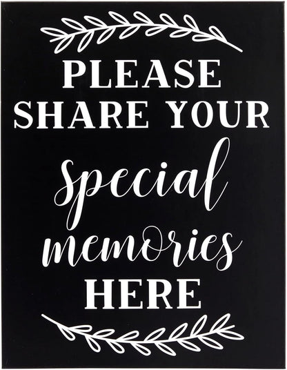 Juvale Celebration of Life Decorations – Memory Signs for Funeral, Memorial Service, Graduation, Wedding, and Birthday