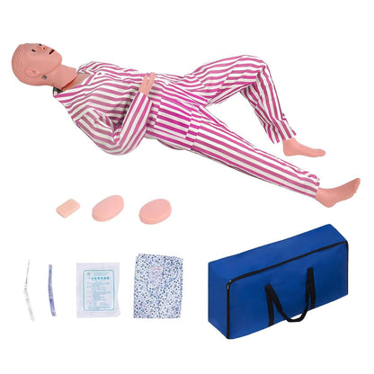 Medical Mannequin for Training, Female CPR Human Manikins Highly Simulated Patient Care Medical Manikin with 3 Muscle Module & Patient Gown & Urinary for Teaching Pratice (Famale)