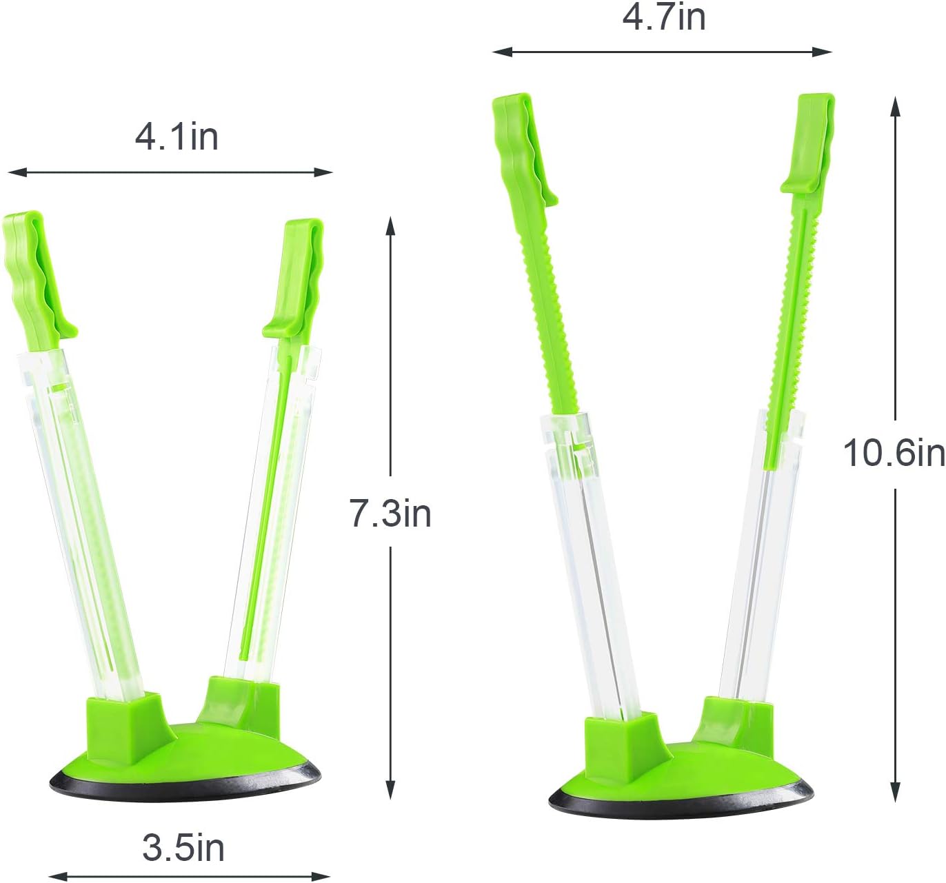 Baggy Rack - Pack of 2 Bag Holder for Plastic Bags, No-hands Food Storage Bag Holders