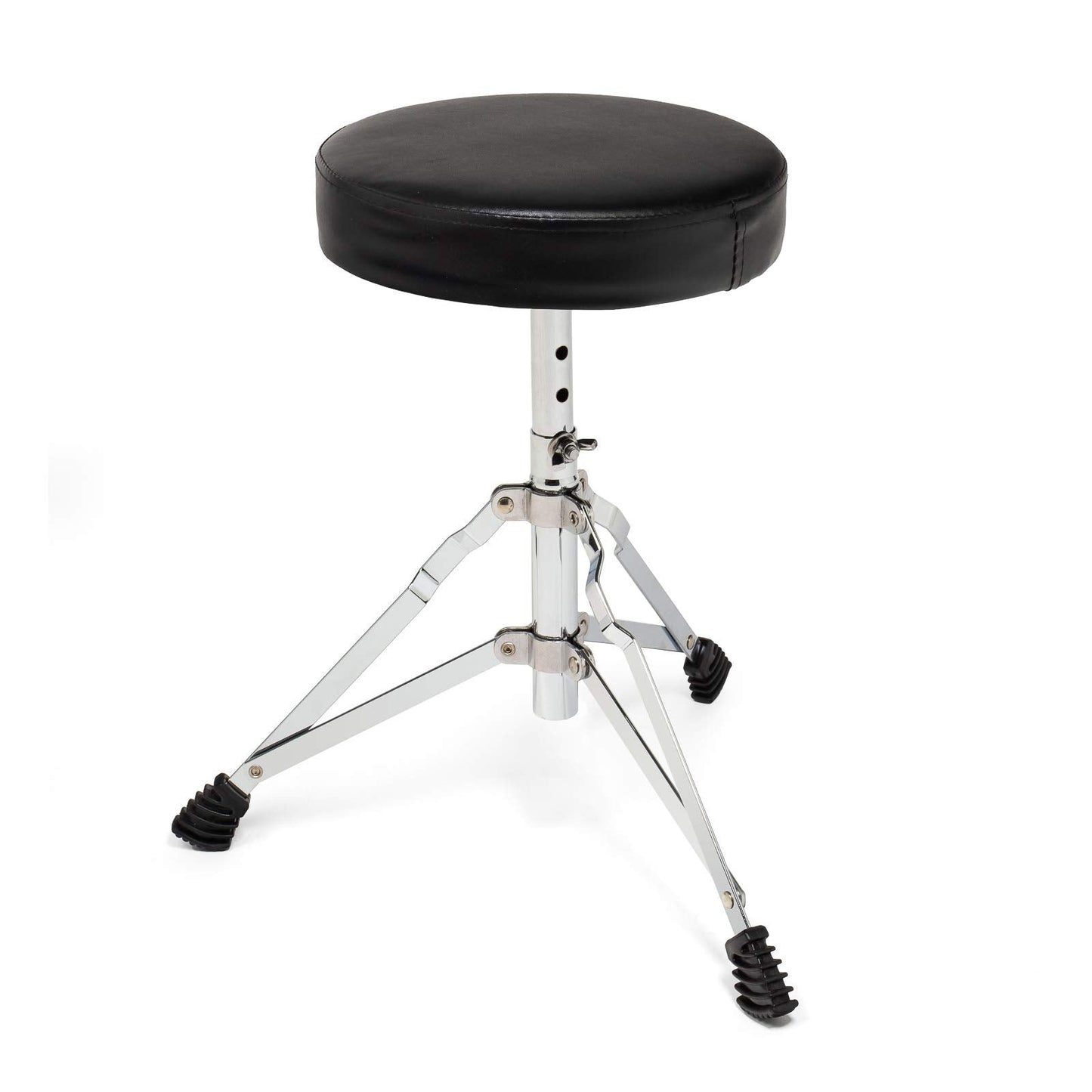 Ashthorpe 5-Piece Complete Junior Drum Set with Genuine Brass Cymbals - Advanced Beginner Kit with 16" Bass, Adjustable Throne, Cymbals, Hi-Hats, Pedals & Drumsticks - Silver