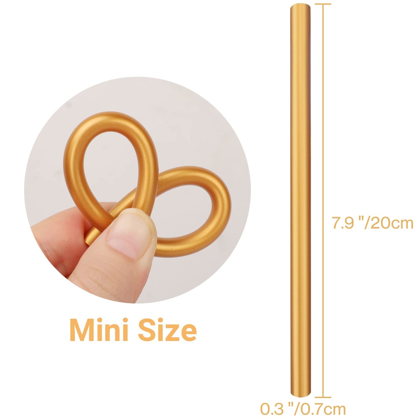 ENPOINT Metallic Gold& White Hot Glue Sticks, 8" x 0.27" for Crafting, Woodworking, Decoration, Bonding Repair, Wax Sealing