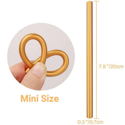 ENPOINT Metallic Gold& White Hot Glue Sticks, 8" x 0.27" for Crafting, Woodworking, Decoration, Bonding Repair, Wax Sealing