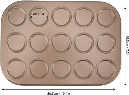 Muffin Cupcake Pan for Baking, Small Whoopie Pie Pan, Carbon Steel Bakeware for Muffins, Moon Pie, Cookies