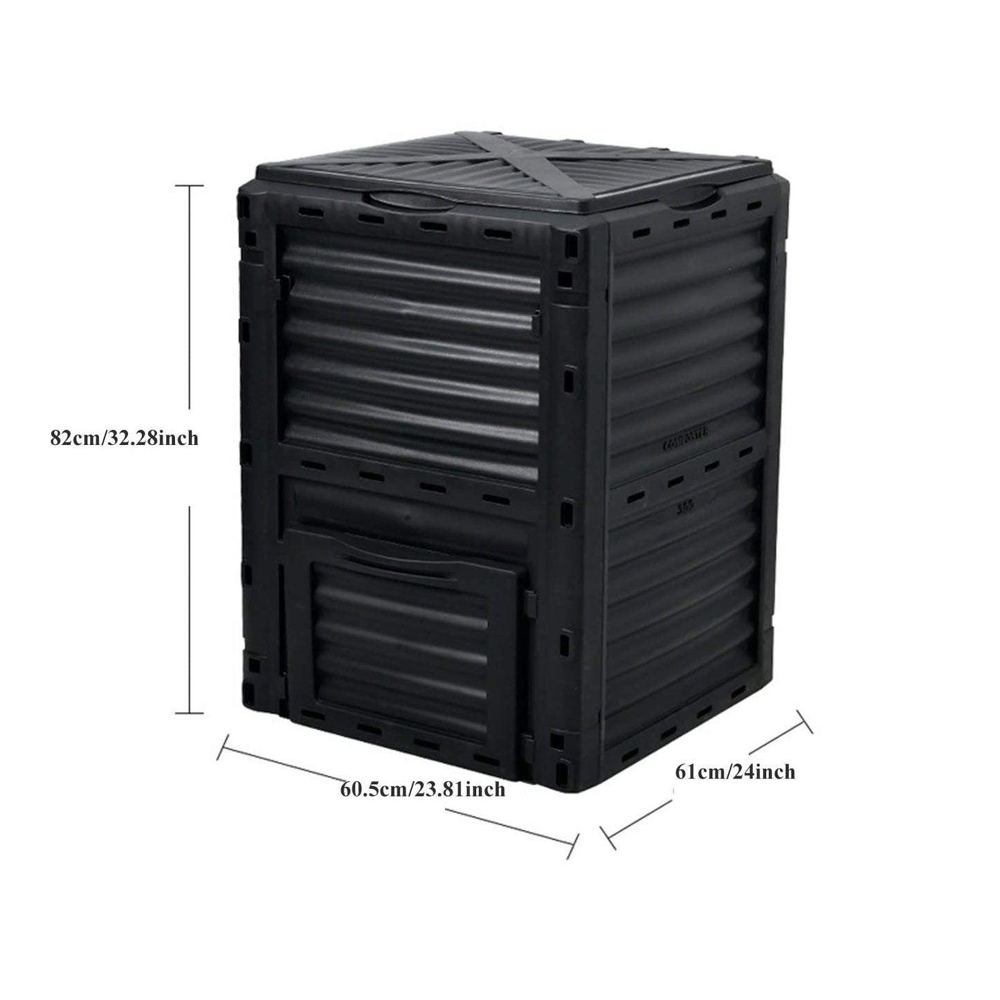 Kitchen Compost Bin, Garden Compost Bin from BPA Free Material -80 Gallon(300 L) Large Compost Bin Aerating Outdoor Compost Box Easy Assembling, Lightweight, Fast Creation of Fertile Soil ,Indoor Comp