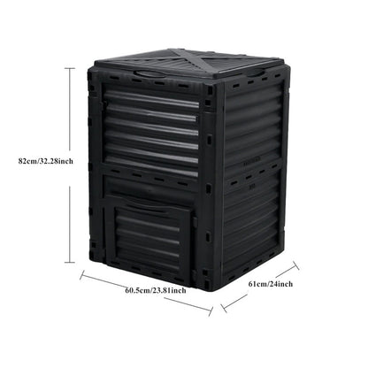 Kitchen Compost Bin, Garden Compost Bin from BPA Free Material -80 Gallon(300 L) Large Compost Bin Aerating Outdoor Compost Box Easy Assembling, Lightweight, Fast Creation of Fertile Soil ,Indoor Comp