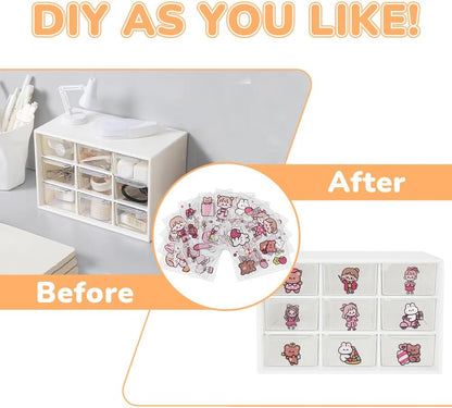Mini Desk Organizer Drawer, 9 Removable Plastic Organizers for DIY Crafts, Art Supplies, and Jewelry Storage