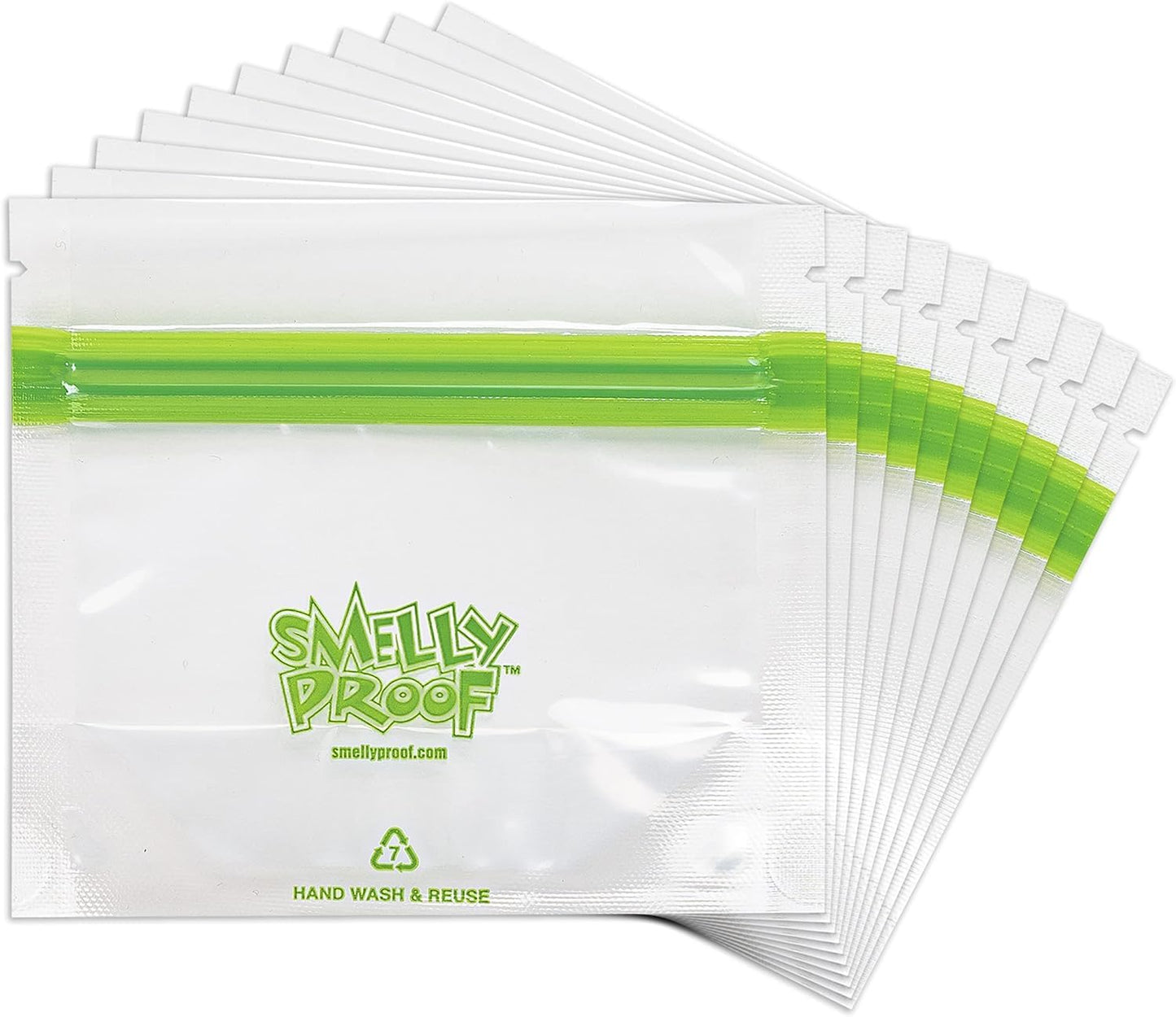 Smelly Proof 10 x Expandable Stand-Up & Fill REUSABLE Storage Bags for Food Designed & Mfg in US, NO PEVA, BPA FREE, Reusable Snack Bags, Dishwasher-Safe, Clear 3 mils STAND & FILL 6" x 4" - 10pk