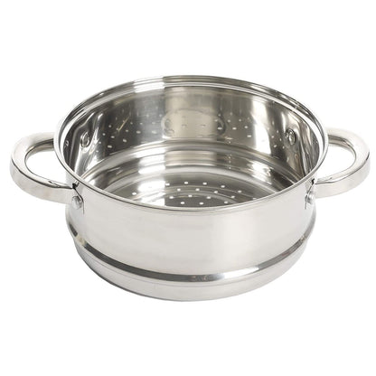 Oster Dutch Oven with Steamer Basket 3-Quart - Sangerfield Stainless Steel, Stovetop Steamer for Vegetables, Rice & Tamales, Dishwasher Safe